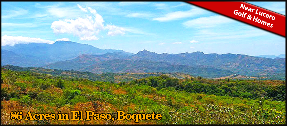 86 Acres in El Paso de Caldera, Boquete Near Lucero 18 Hole Golf Course