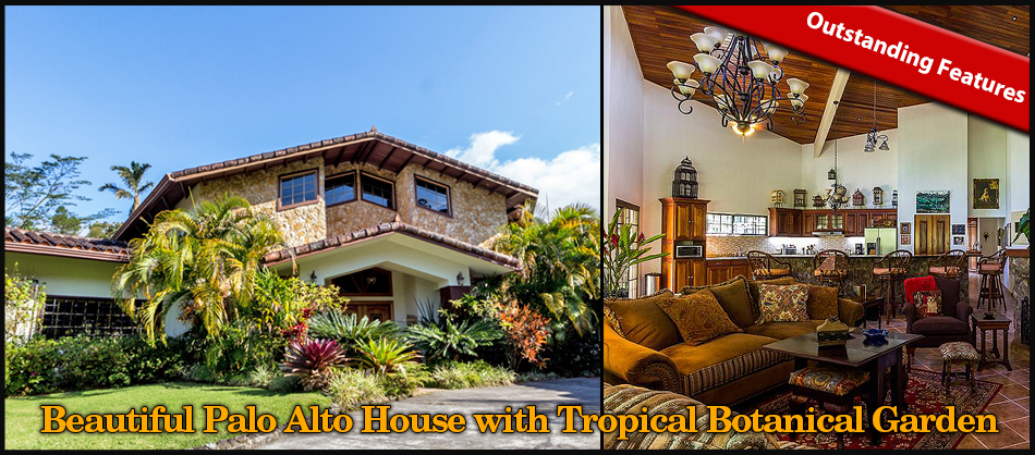 Great Deal!  Beautiful Palo Alto House with Tropical Botanical Garden  & Outstanding Features on 1.24 Acres Less Than 5 Minutes from Downtown Boquete. – Hermosa Casa con Jardín Botánico Tropical en Palo Alto, Boquete