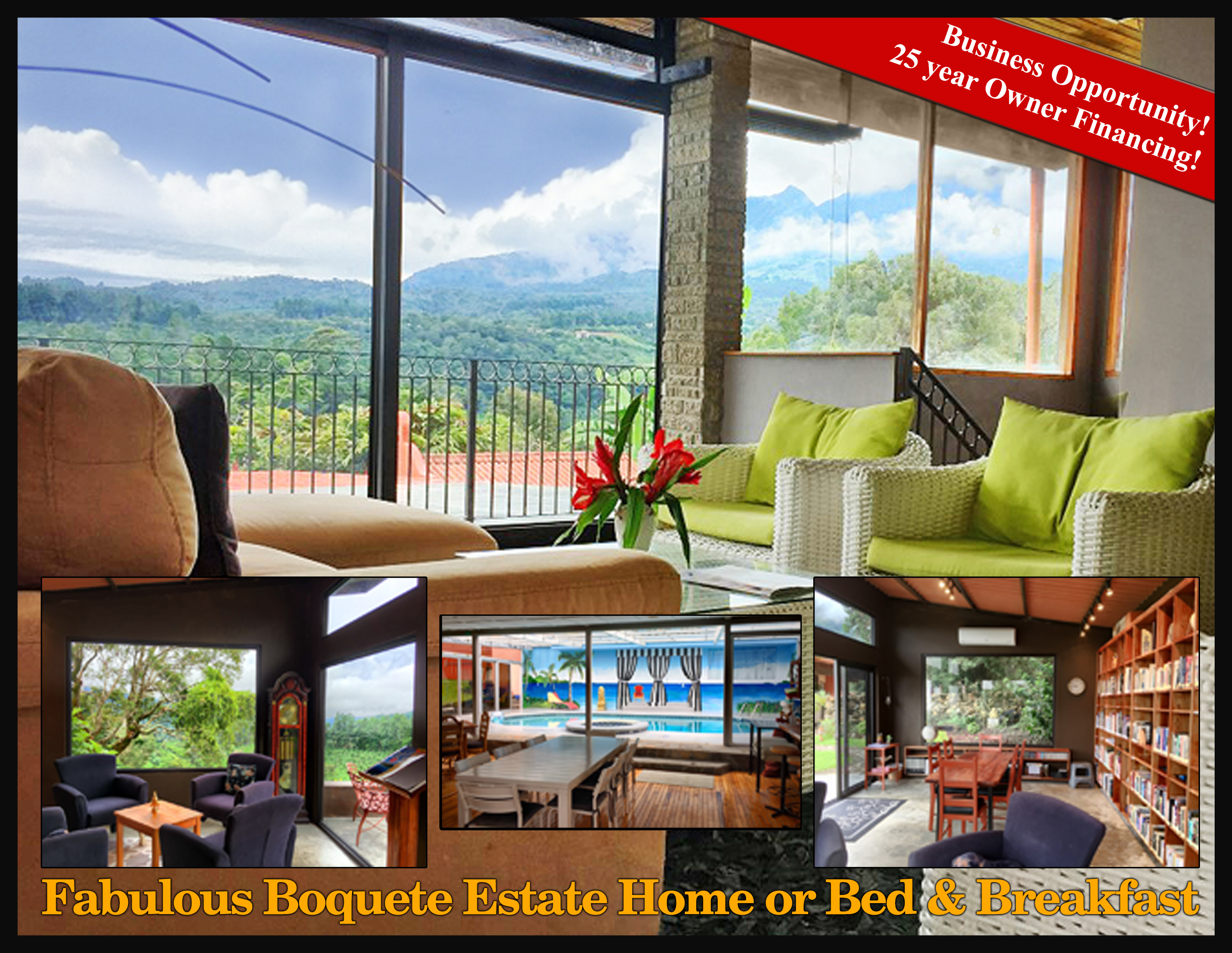 Price Reduction! Prime Location, Incredible Views, Indoor Pool, Theater, Family Compound or Small Hotel for Sale in El Santuario, Boquete, Chiriqui photo 2