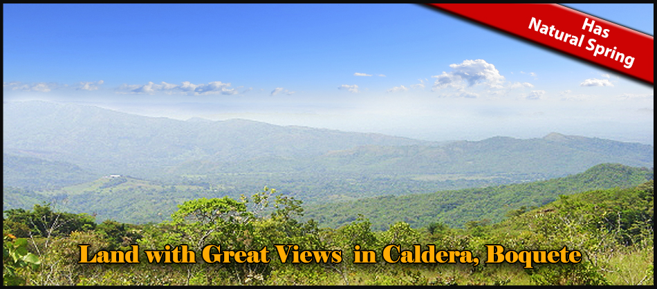 Sold by Casa Solution! Land with Great Views for Sale in El Paso, Caldera, Boquete, Panama with Natural Spring