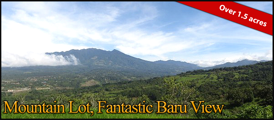 Sold by Casa Solution – Mountain Lot with Fantastic Baru View – Lot 23 in Montana Verde, Jaramillo, Boquete