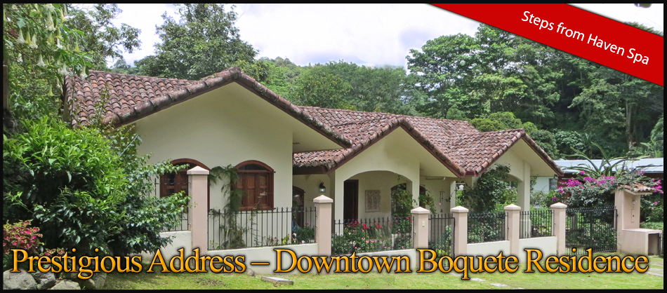 Sold by Casa Solution – Prestigious Address – Downtown Boquete Residence – Reduced – Great Deal of the Month