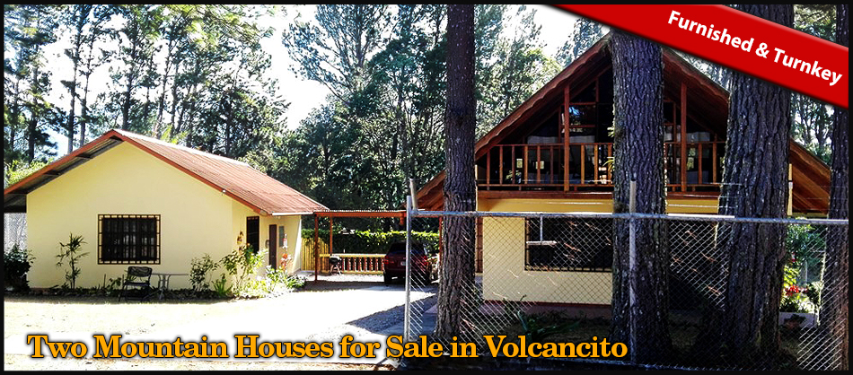 Two Mountain Houses for Sale in Volcancito, Boquete. – Price is for Both Houses Together Furnished & Turnkey.