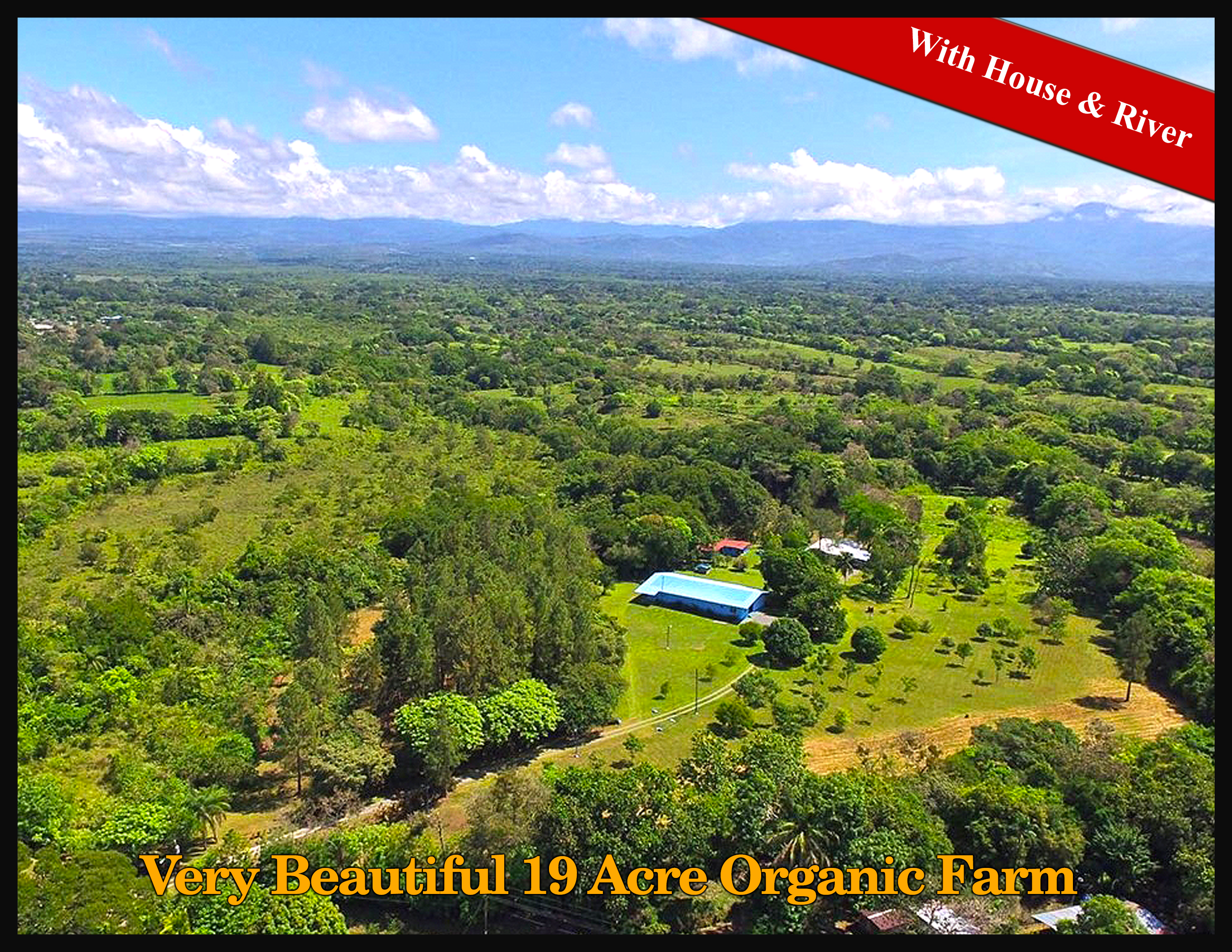 Withdrawn - sold by seller - Price Reduction! Very Beautiful 13 Plus Acre Organic Farm with House & River on Paved Road Near Boquete and David - Muy Hermosa Granja Orgánica de 13 Acres con Casa y Río en Carretera Pavimentada Cerca de Boquete y David photo 2