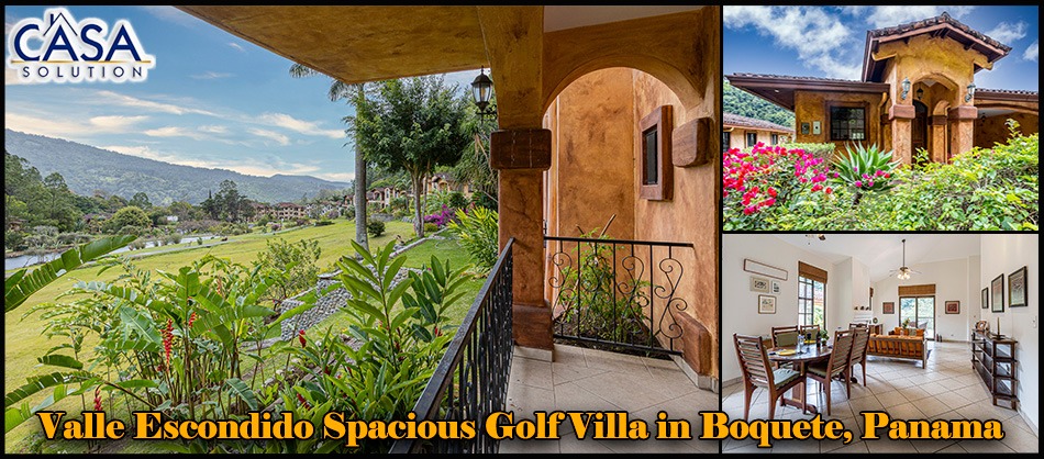 Sold by Casa Solution - Valle Escondido Spacious Golf Villa for Sale in Boquete, Panama