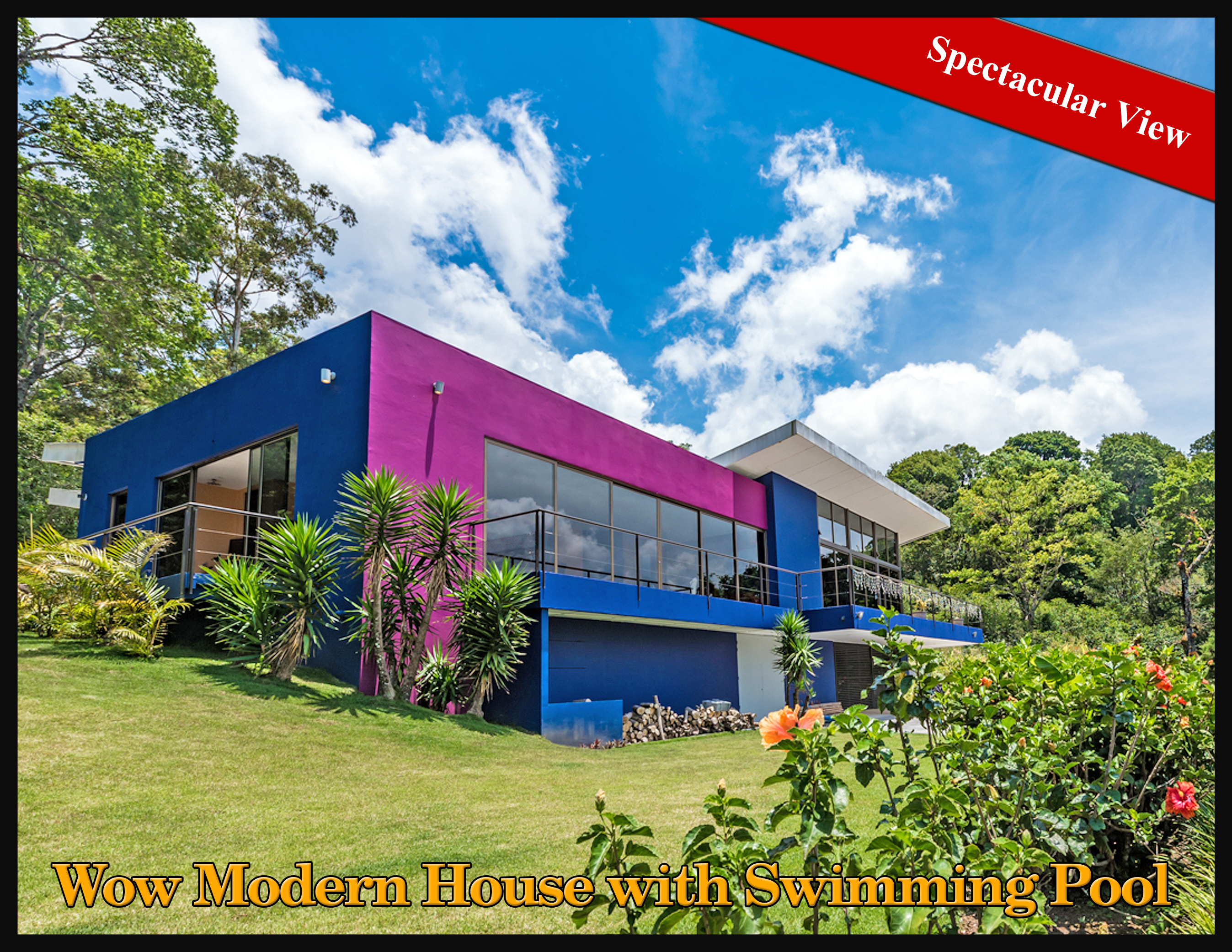 Wow Modern House with Swimming Pool & Spectacular View for Sale in Las Terrazas, Boquete, Panama – Impresionante y moderna casa con piscina y vista espectacular photo 2