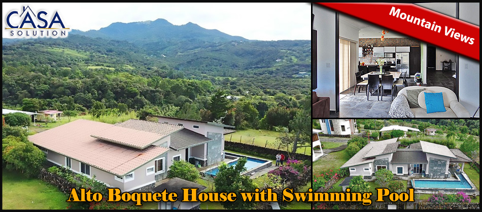 Beautiful Alto Boquete House for Sale with Swimming Pool & Mountain View - For Sale