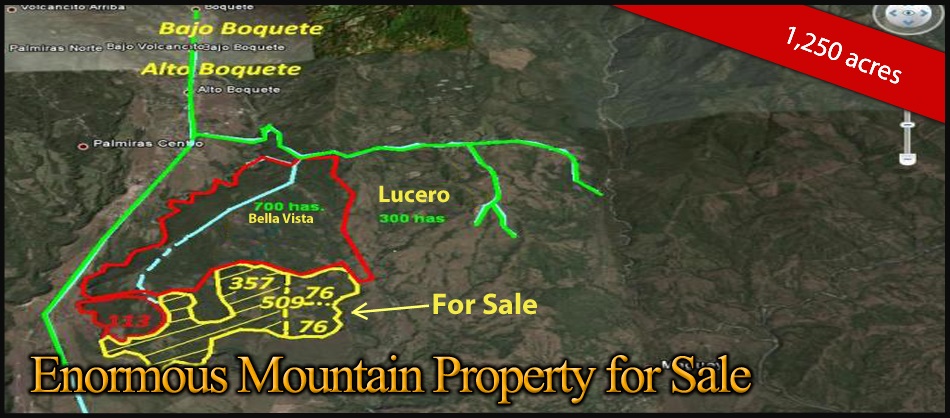 pocket T - Enormous Mountain Property for Sale Close to Downtown Boquete, Panama - 1,250 acres