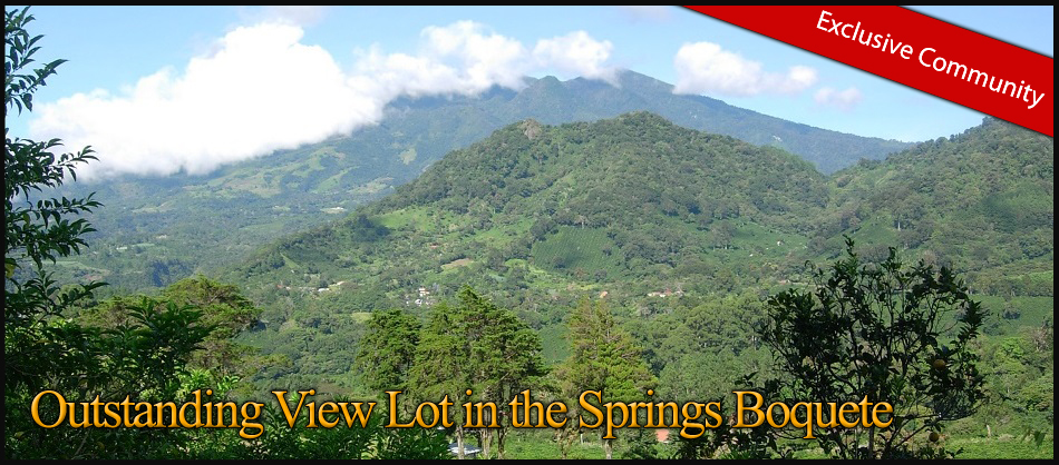 Sold by Casa Solution – Outstanding View Lot in the Springs Boquete