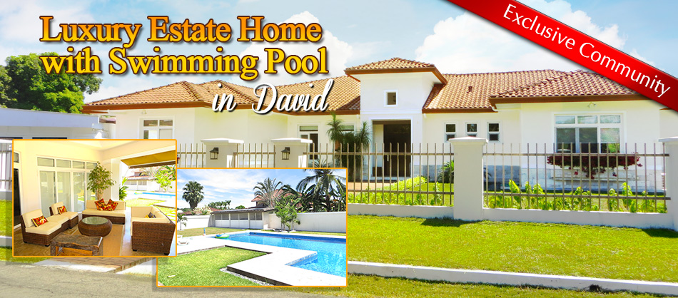 Luxury Estate Home with Swimming Pool in David, Panama – Included with the Property Are a Corp And Permanent Residencies For A Full Family – Casa de Lujo con Piscina en David, Panamá – Incluidos con la Propiedad hay una Corporación y Residencias Permanentes para una Familia Completa