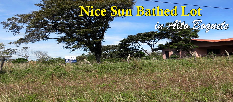 withdrawn Nice Sun Bathed Home Site in Alto Boquete