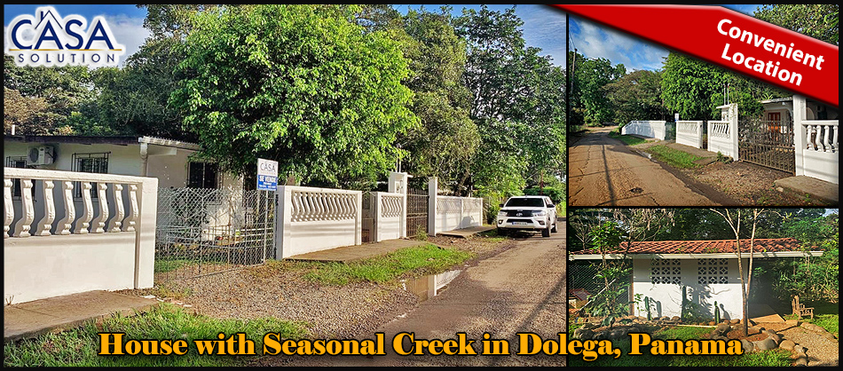 Sold by Casa Solution - House with Seasonal Creek for Sale Near Boquete in Dolega, Panama Between Boquete and David