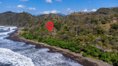 Surf & Cliffs: Titled Beachfront Lot For Sale in Horcones, Cambutal