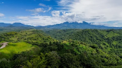 Price Reduction! 11 hectares of organic land for sale in Bella Vista, Camaron Arriba, Santa Rosa, Bugaba with mountain views, fruit trees, natural springs, and wildlife. Ready for development or eco-tourism